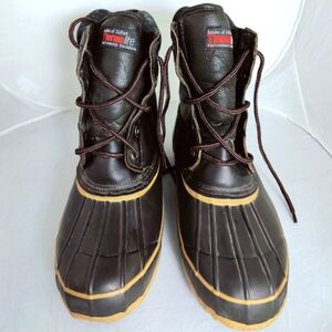 Vintage Cherokee Men's Steel Shank Leather Work Boots, Sz 12